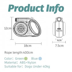 Custom Dog Multifunction Leash Flashlight Automatic Retractable Pet Lead Quick Release With Waste Bag Dispenser