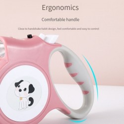 Custom Dog Retractable Leash with LED Flashlight Detachable Puppy Cat Traction Rope Belt Leash for Dogs