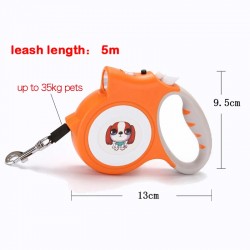 Custom Dog Retractable Leash with LED Flashlight Detachable Puppy Cat Traction Rope Belt Leash for Dogs