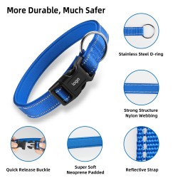 Wholesale Dog Nylon Collar Factory Wholesale Adjusting Padded Dog Collar