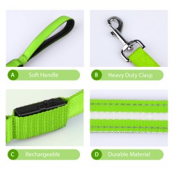 Night Safety Flashing Leash Top Quality Dogs LED Nylon Leash