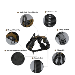 Nylon Dog Harness best Seller Adjustable Reflective Nylon Padded Dog Harness