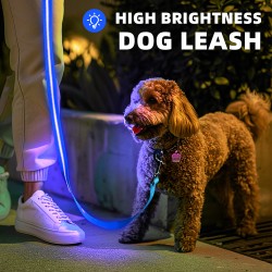 Custom LED Dog Leash Top Selling Rechargeable LED Light up Dog Leash