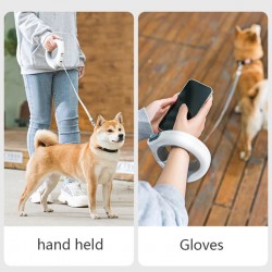 Retractable Dog Flexible Leash LED Light Automatic Chargeable Puppy Traction Rope Belt Dog Leash