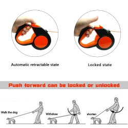 Custom Dog Classic Leash 3 Meters 5 Meters 8 Meters Glow in the Dark Retractable Long Pet Leash 30 FT