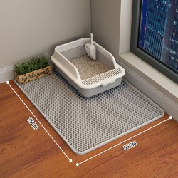 Kitty Litter Mat Waterproof Silicone Black Pink Grey Pet Pads