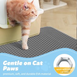 Kitty Litter Mat Waterproof Silicone Black Pink Grey Pet Pads