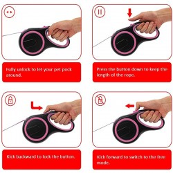 Custom Pet Nylon Leash Dog Leash Nylon Reflective Retractable Dog Leash