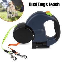 Custom Dog Reflective Leash No Tangle Retractable Leash for Small Dogs Double Dog Walking Supplies 10ft