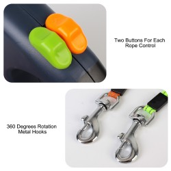 Custom Dog Reflective Leash No Tangle Retractable Leash for Small Dogs Double Dog Walking Supplies 10ft