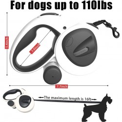 Custom Dog Retractable Leash 5m Long Dog Walking Traction Lead With Waste Bag Dispenser