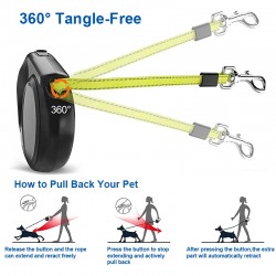 Custom Dog Reflective Leash 5 Meters Retractable Pet Leashes for Dogs Running Rope With Reflective Strip