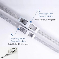 Custom Dog Nylon Leash for Small Dogs Cats up to 30kg with 140cm Anti-Pull Strong Nylon Tape Hands