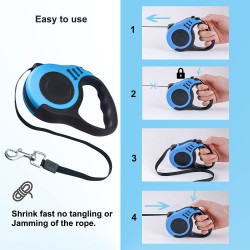 Retractable Dog Automatic Leash Telescopic Tractor Dog Tape Pet Tape 10/16 FT with Non-Slip Handle