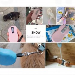 Custom Dog Wrist Leash Reflective Nylon Tape One Button Brake Retractable Dog Leash