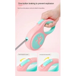 Custom Dog Adjustable Leash Automatic Durable Pet Dog Leash Lead for Outdoor Walking Dog