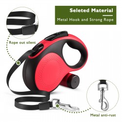 Custom Dog Walking Leash Automatic Dog Leash Powerful Rope Retractable Dog Walking Leash With Waster Bag Storage Box