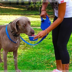 Custom Dog Walking Leash Multifunctional Walking Running Nylon Dog Leash With Dispenser Water Bottle Bowl Dog Leash Lead