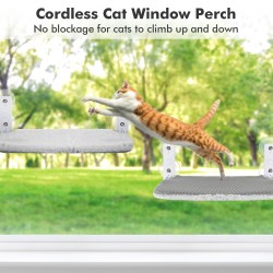 Cat Hammock Wall Robust Metal Frame Cat Window Perch for Large Cats and Kittens Hanging Window Bed