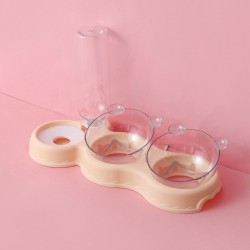 best Seller Plastic Bowls for Dog Cat Two Bowls Water Bottle