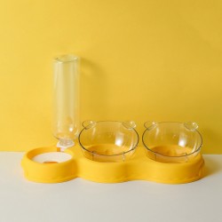 best Seller Plastic Bowls for Dog Cat Two Bowls Water Bottle
