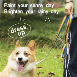Adjustable Running Pet Collar Belt Pet Nylon Pet Dog Leash High Tensile Ribbon Leashes 1.5m