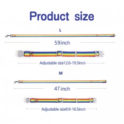 Adjustable Running Pet Collar Belt Pet Nylon Pet Dog Leash High Tensile Ribbon Leashes 1.5m