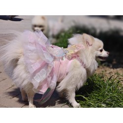 Custom Pet Princess Dress for Dogs and Cats Summer Butterfly Fairy Style Dog Costume Apparel for Spring Weddings