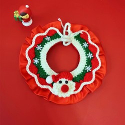 Christmas Pet Santa Collars for Dogs & Cats | Festive Bandana & Bow Tie, Adjustable Sizes