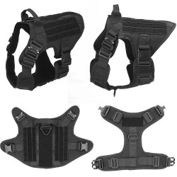 Custom Dog Tactical Vest | Outdoor Training Harness with Leash | Waterproof, Reflective | for Large Breeds