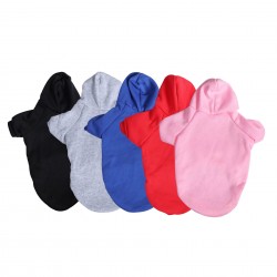 Custom Pet Solid Clothing Solid Color Classic Style Sweatshirt with Logo Flannel Fabric Summer Collection
