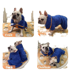 Pet Bathrobe Wrap Waist Bathrobe Towel Hot Sale Microfiber Cute Hoodies Polyester Dogs Winter Print Cat and Dog Warm
