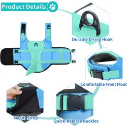 Custom Dog Life Jacket Floating Dog Safety Vest Reflective Dog Life Vest with Rescue Handle