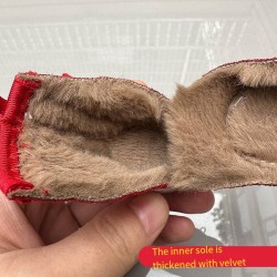 Custom Dog Shoes Autumn and Winter Plus Cotton Button Dog Shoes Teddy Pomeri Dog Shoes Soft Soles