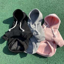 Round Neck Dog Hoodie Wool Circle Cotton Pet Clothes Simple Letter Embroidery Dog Clothing Pet Parent-child Clothing