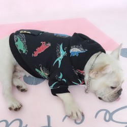 Fleece Pet Autumn Hoodie and Winter Plus Fleece Pet Parent-child Cat Dog Clothes Kitten Hoodie Clothes