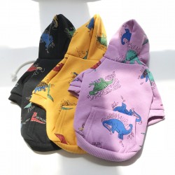 Fleece Pet Autumn Hoodie and Winter Plus Fleece Pet Parent-child Cat Dog Clothes Kitten Hoodie Clothes