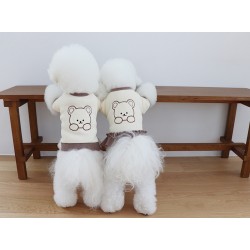 Custom Dog T-shirt Skirt Pet Clothes Thin Section Bear Embroidery Wholesale Spring and Summer Cloth