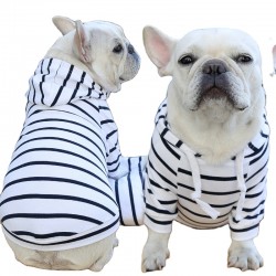 Custom Striped Pet Hoodie Comfortable Clothes Custom Cloth Luxury Summer Slim T-Shirt Pet Accessories