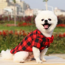 Wholesale Dog Plaid Shirts Small Medium Large Dog Plaid Shirts Dog Clothes Dresses