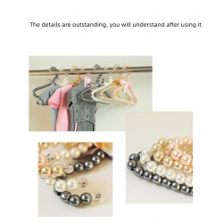 Custom Pet Pearl Hanger Fashion Pearl Pet Clothing Hanger High Value Durable Clothes Hanger Wholesale