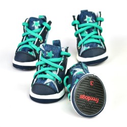 Wholesale Dog Fashion Shoes Colorful Five Star Printing Waterproof Dog Sneakers