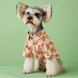 Luxury Fashion Dog Shirt Spring-Summer Breathable Pet T-Shirt | Printed Cool Vest for Outdoor Dogs