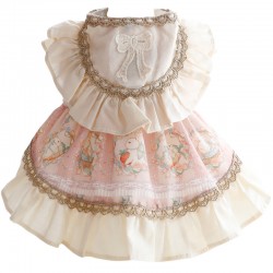 Custom Lolita Dog Dress Dress Luxury Pet Cat Princess Clothes with Phnom Penh Rabbit Print for Puppy Kitten
