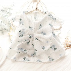 Summer Pet Cotton Clothes Pet Flower Princess Dress Clothing Fancy Summer Dog Clothes