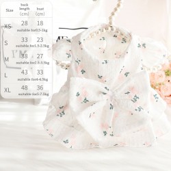 Summer Pet Cotton Clothes Pet Flower Princess Dress Clothing Fancy Summer Dog Clothes