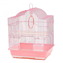 Metal Bird Parrot Cage Iron Wire Frame Breathable Mesh Button Solid Antiqued Steel Wire Box