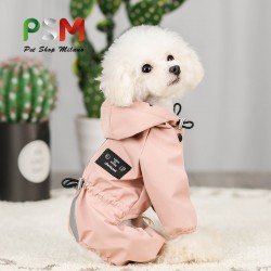 Custom Waterproof Dog Raincoat Double Layer Waterproof Raincoat Cloth CLASSIC Solid Dog Rain Coat 1pcs