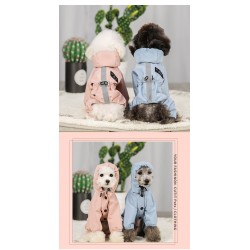 Custom Waterproof Dog Raincoat Double Layer Waterproof Raincoat Cloth CLASSIC Solid Dog Rain Coat 1pcs
