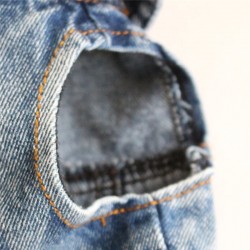 Custom Pet Ripped Jeans Denim Vest Coat Clothes Puppy Four Seasons Clothes